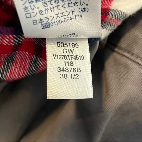 Lands' End Flannel Lined Comfort Waist Chinos Pants Mens Size 42X27 Gray - Picture 10 of 13
